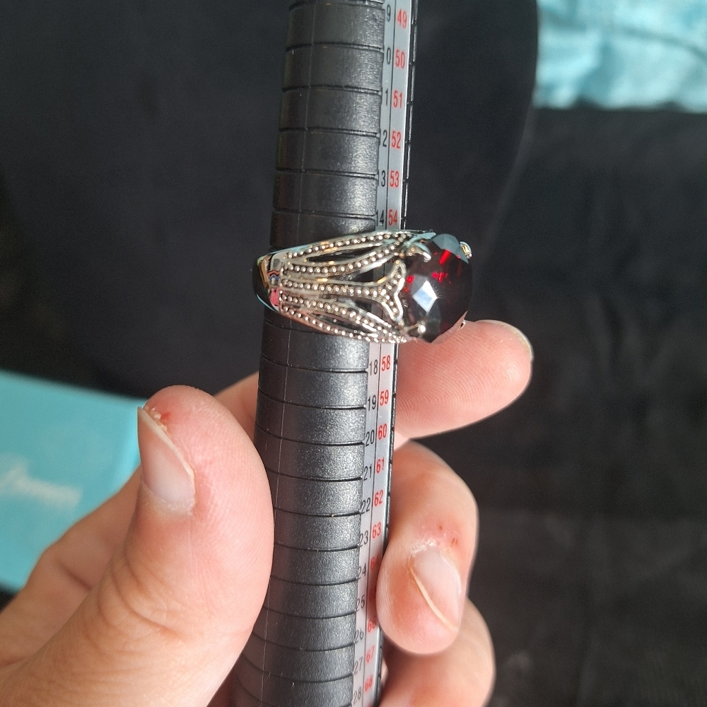 Premier Designs Ruby Ring Rhodium Overlay - Picture 6 of 15